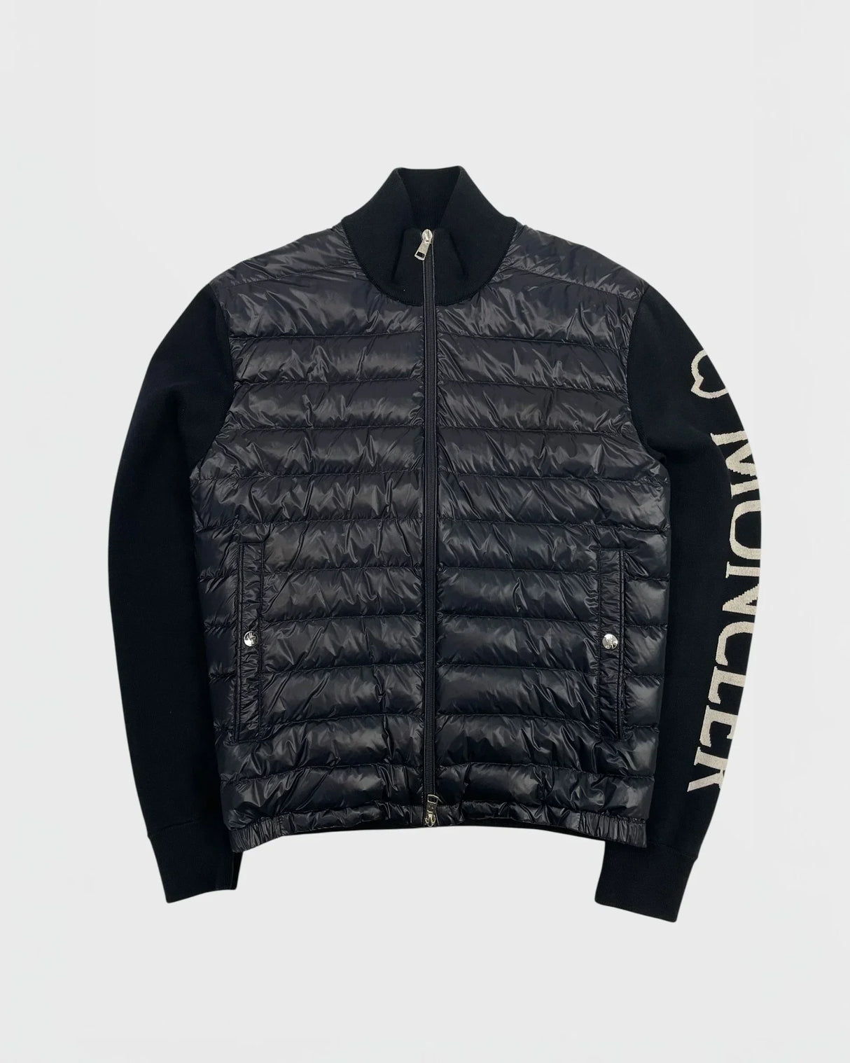 Chaqueta cárdigan de dos materiales de Moncler