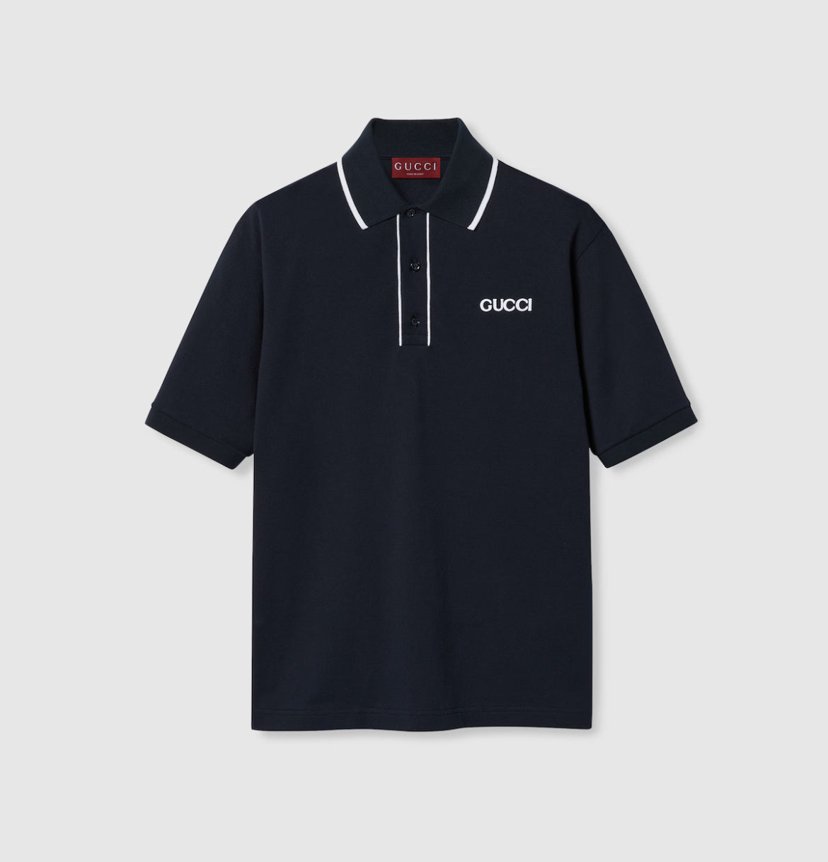 Polo de piqué de algodón bordado