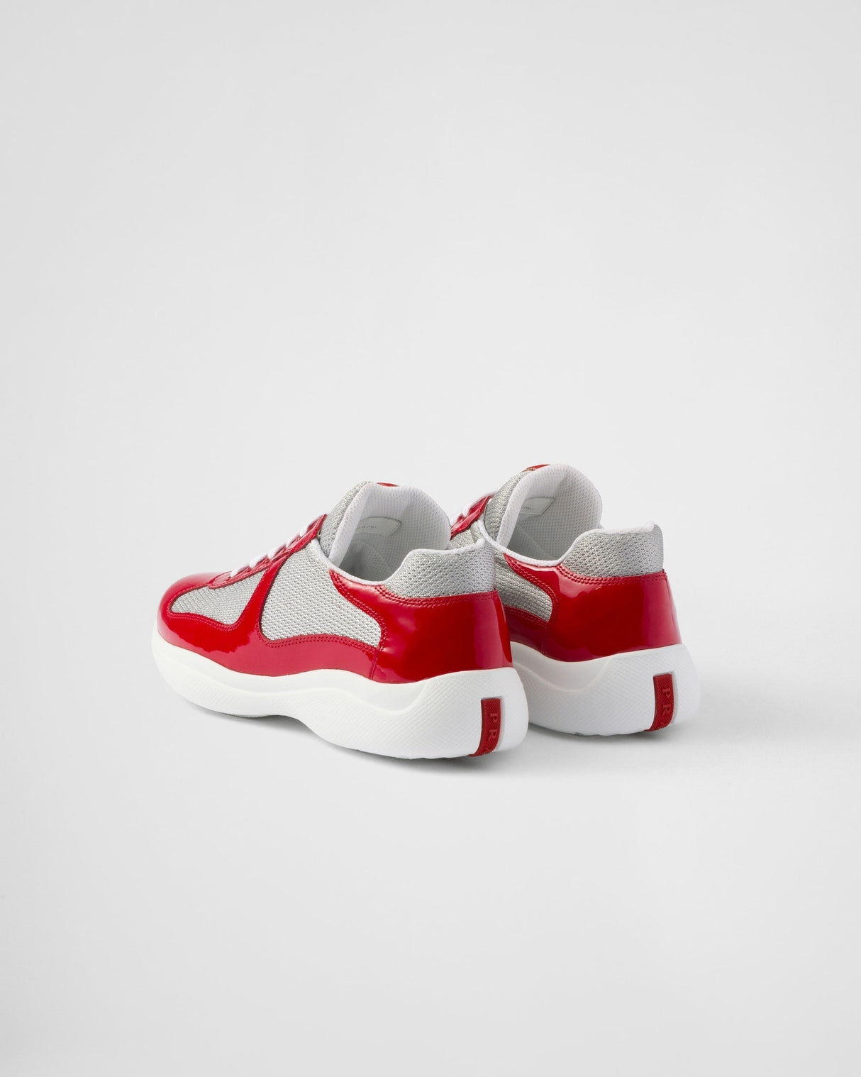 Baskets Prada America’s Cup en tissu Bike rouge