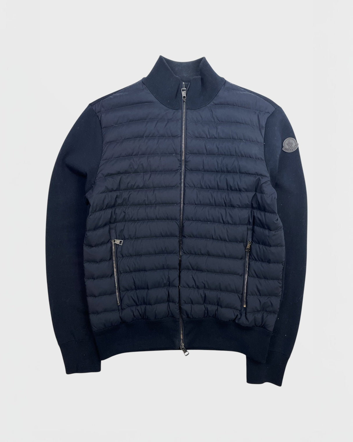 Chaqueta cárdigan de dos materiales de Moncler