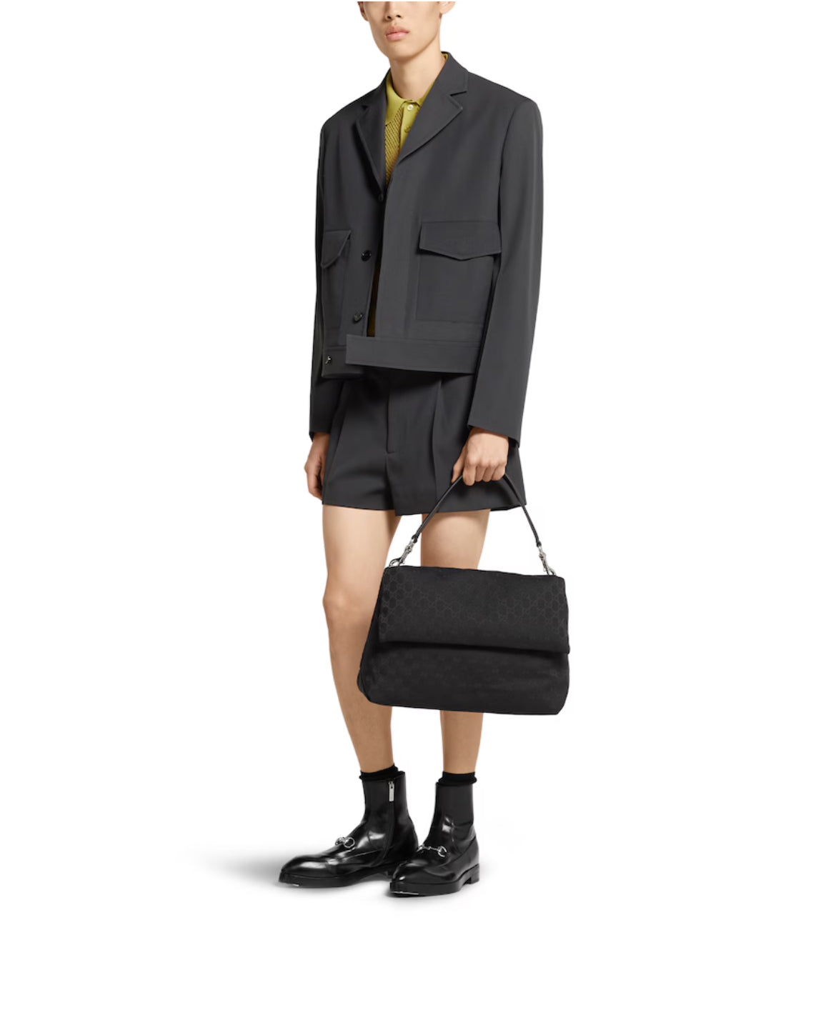 Sac à bandoulière en toile GG grand format