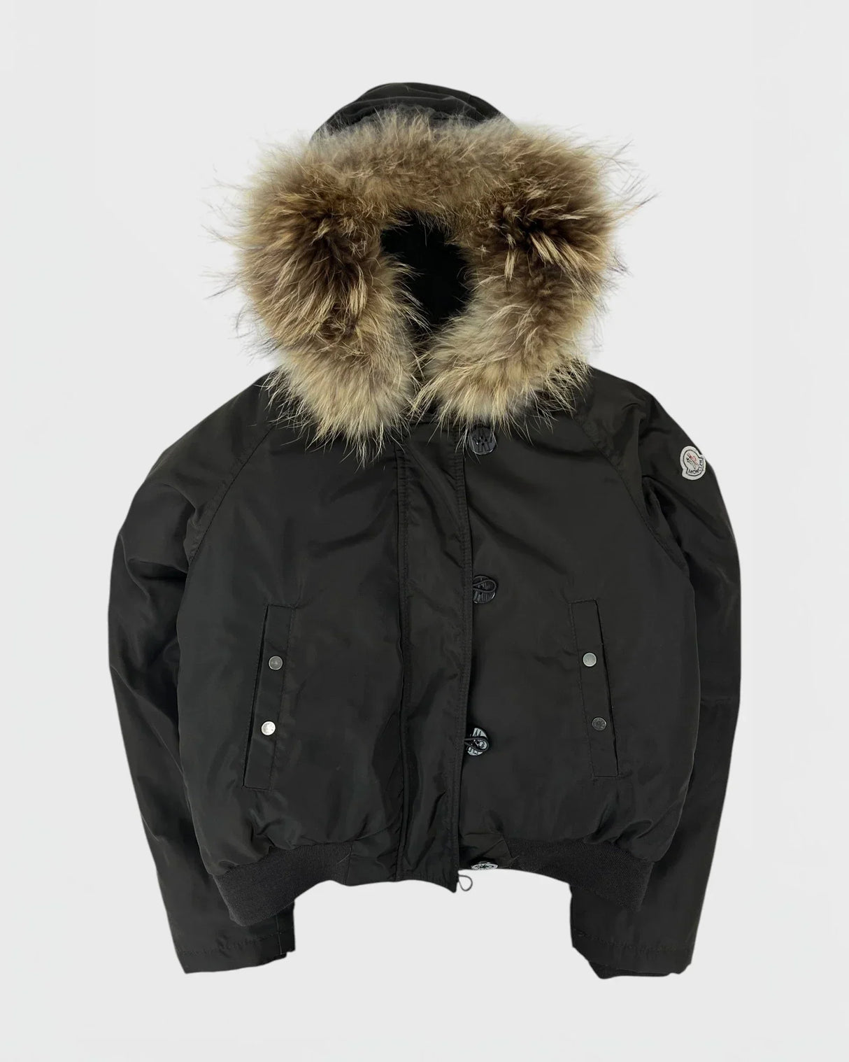 Chaqueta de plumón de piel de Moncler