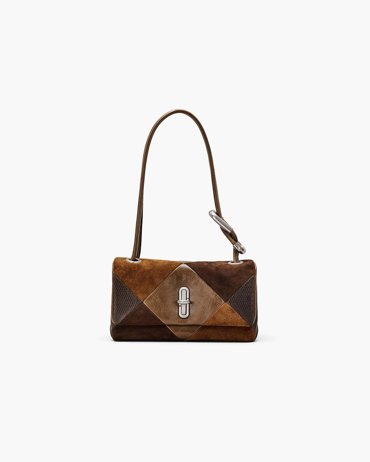 The Suede Patchwork Mini Dual Shoulder Bag