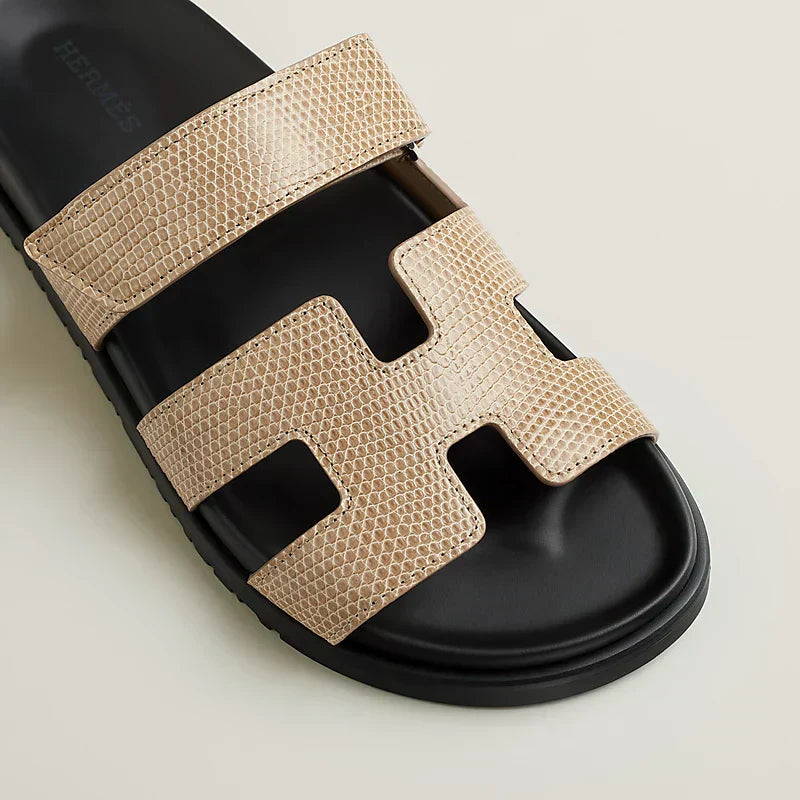 Hermes - Sandalias Cyprus en beige arcilla