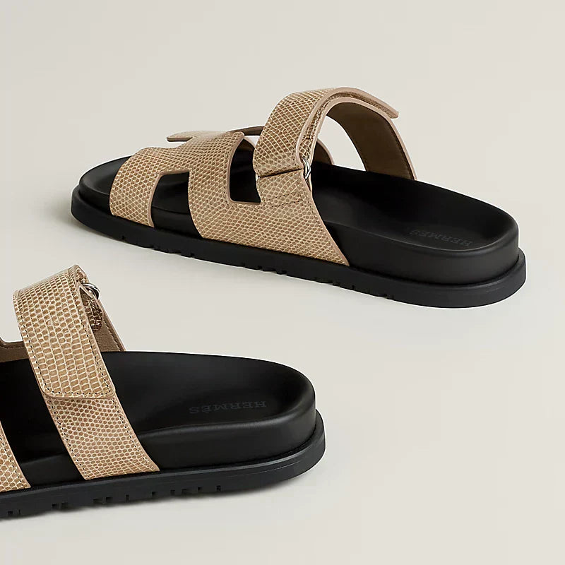 Hermes - Sandalias Cyprus en beige arcilla