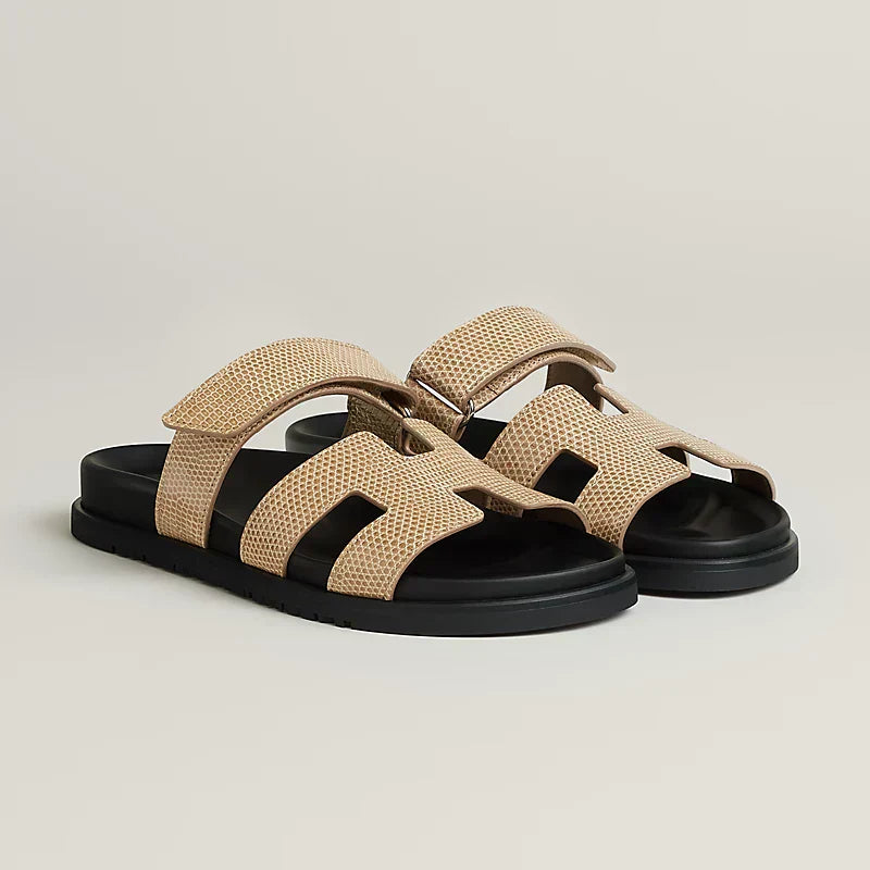 Hermes - Sandalias Cyprus en beige arcilla