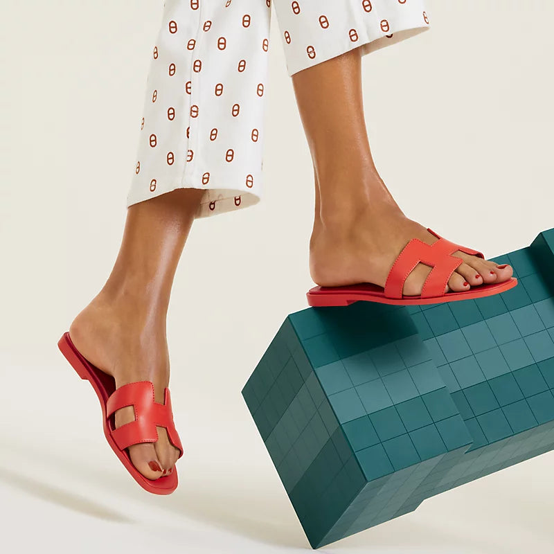 Hermes - Chanclas capuchinas naranjas