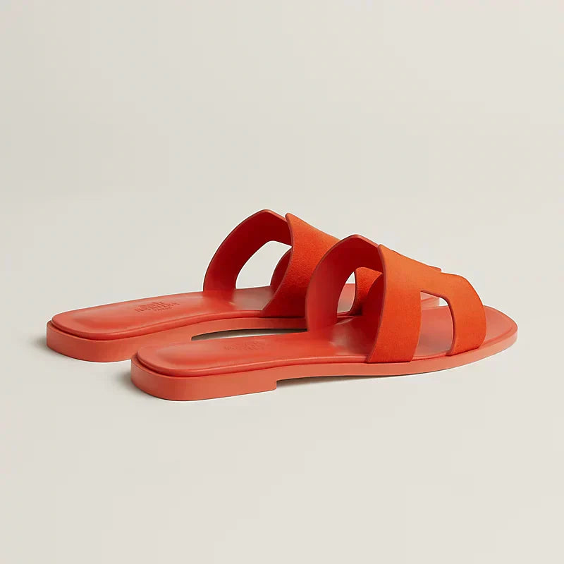 Hermes - Chanclas color naranja coral