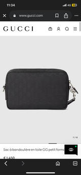 Sac à bandoulière en toile GG petit format