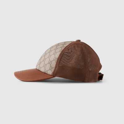GORRA DE LONA CON MONOGRAMA GG marrón