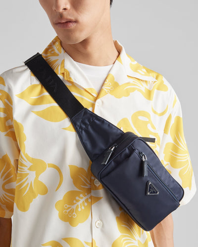 Riñonera de piel Re-Nylon y Saffiano