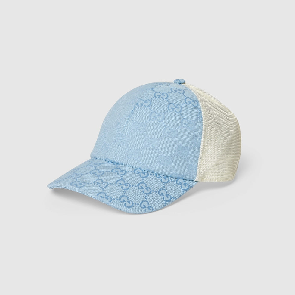 GORRA ORIGINAL GG DE LONA AZUL Y BLANCA