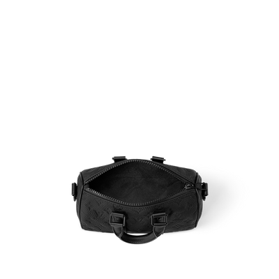 Bolso de hombro Keepall 25 de cuero negro