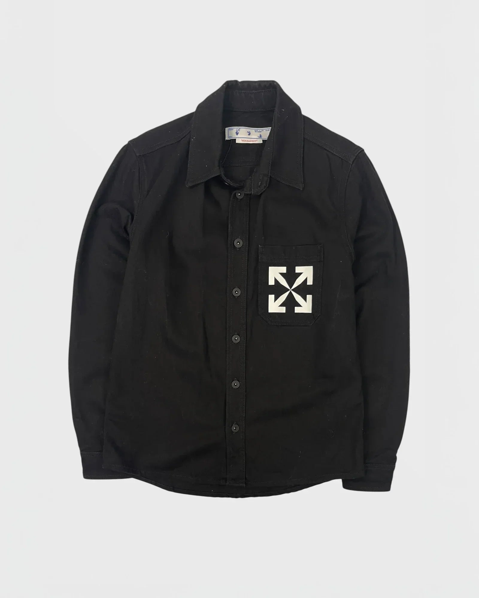 Chaqueta tipo sobrecamisa color blanco roto