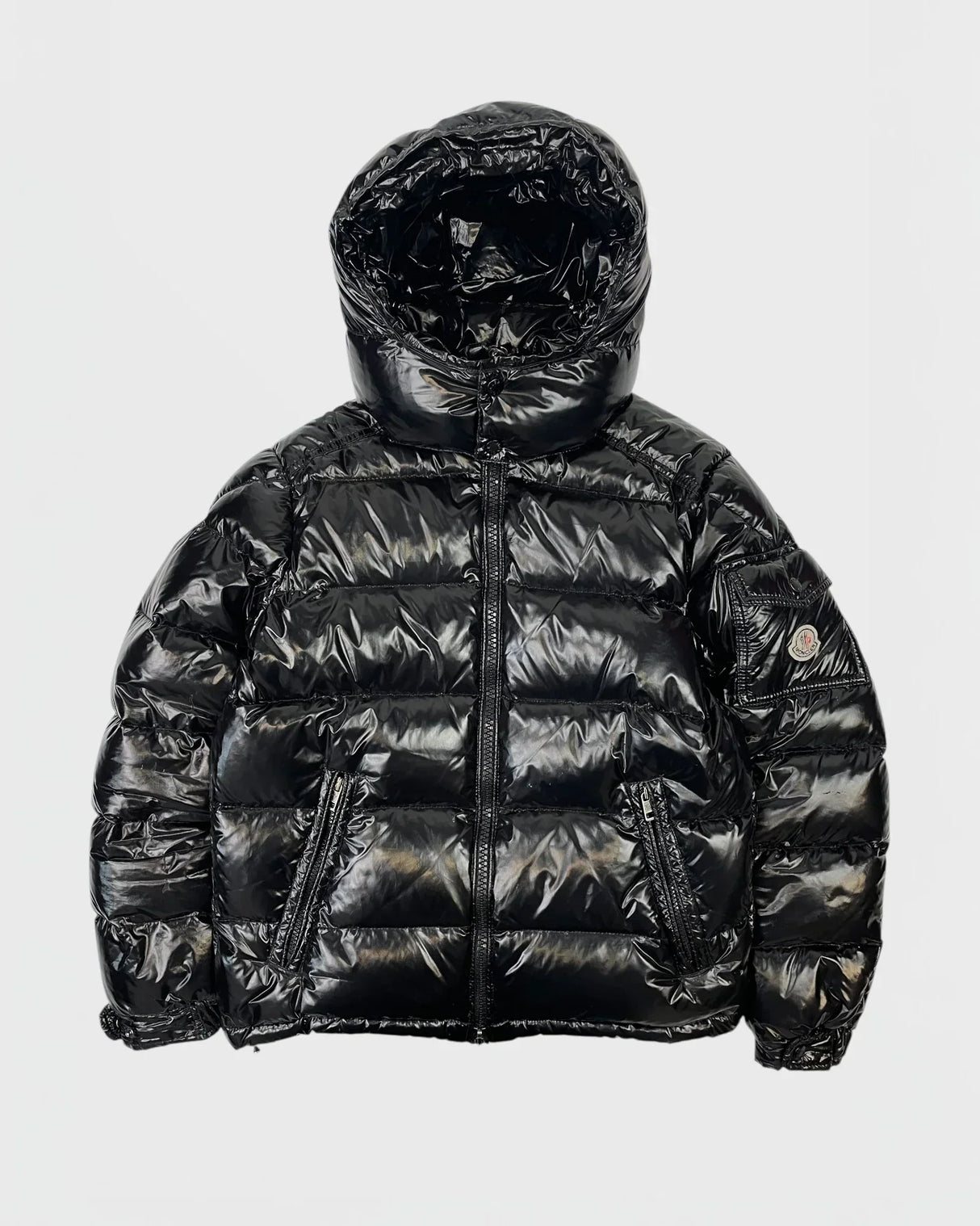 Chaqueta de plumón brillante Moncler Maya
