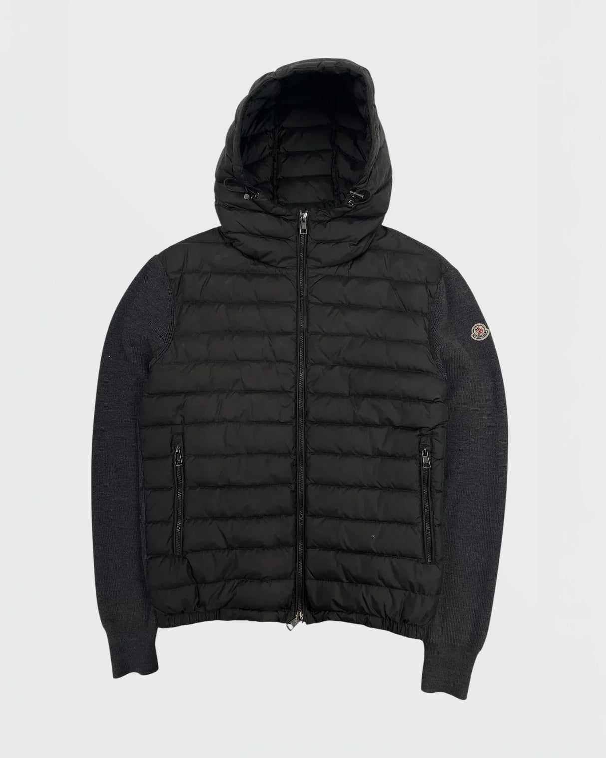 Moncler veste bi-matière cardigan