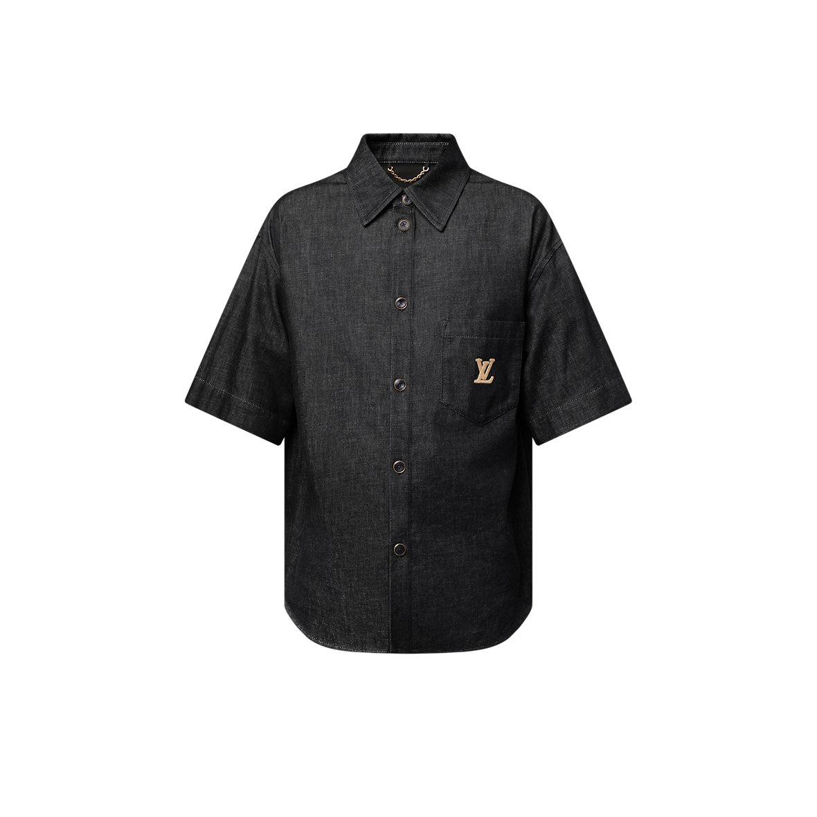 Camisa de cambray de manga corta