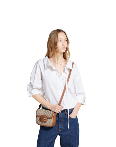 Bolso de hombro pequeño suave Gucci Horsebit 1955