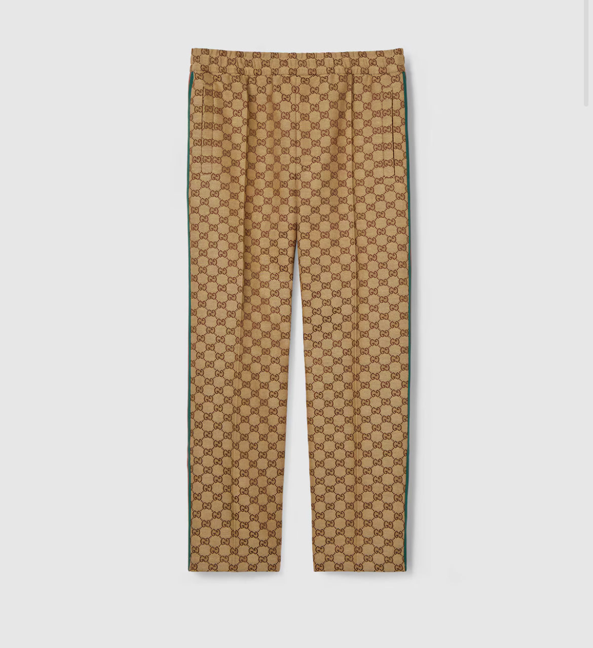 Pantalones deportivos de lona y mezcla de lino GG