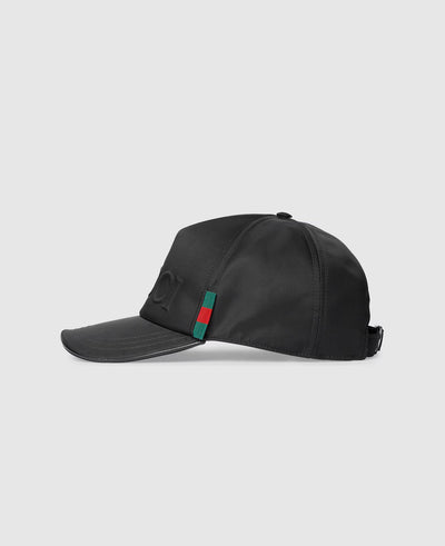 Gorra de béisbol de nailon con el logotipo de Gucci