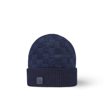 Gorro y bufanda azul marino con diseño de cuadros de Neo Petit