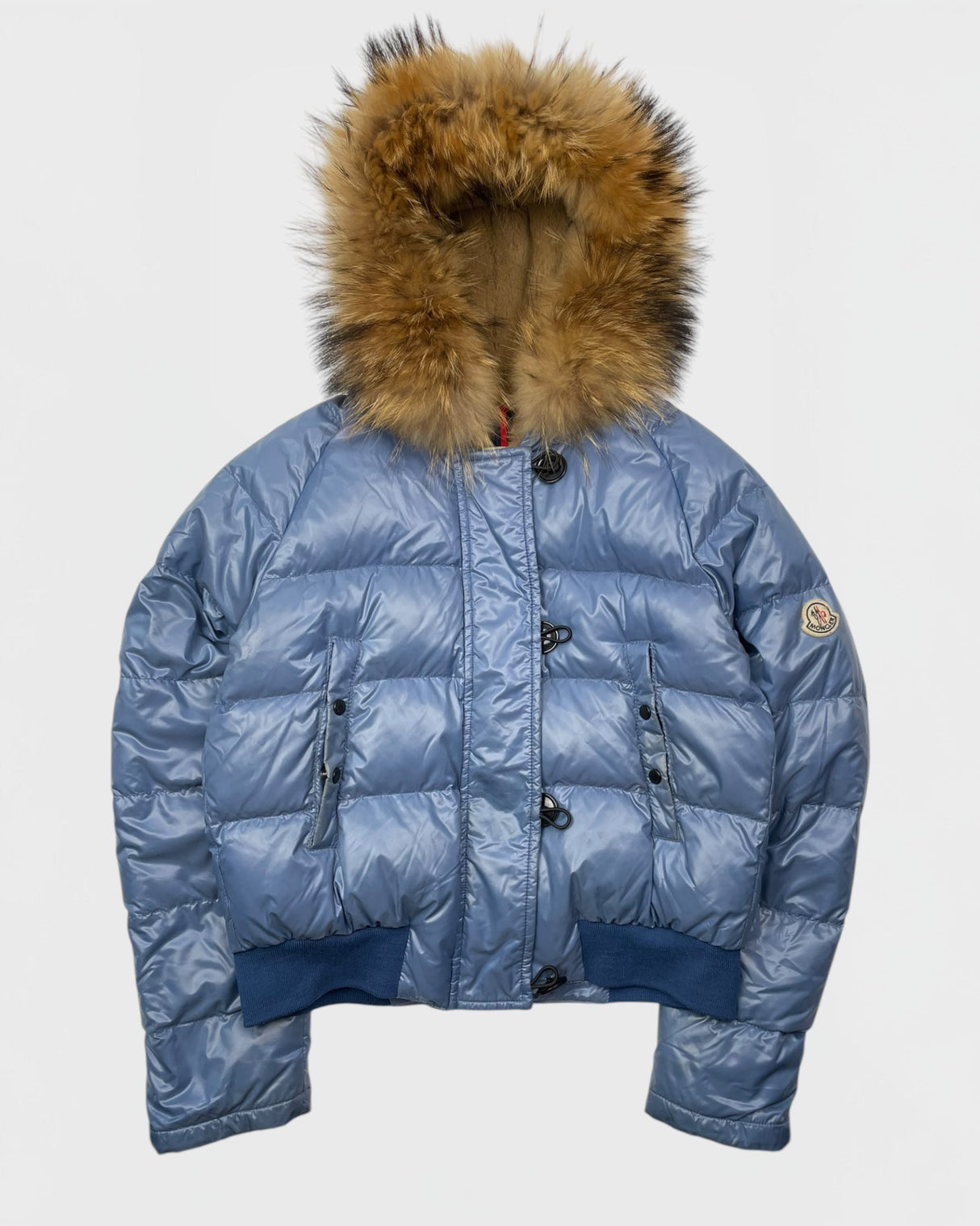 Chaqueta acolchada de piel/acolchada de plumón Moncler