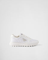 Basket Prada Blanc en cuir brossé
