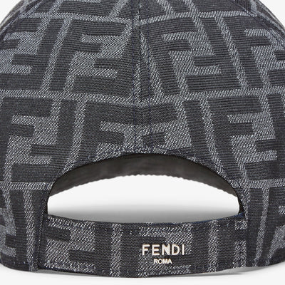 Gorra de béisbol de tela jacquard azul FF