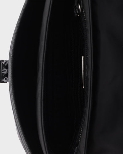 Sac porté épaule en Re-Nylon et cuir Saffiano