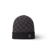 Bonnet et Écharpe Néo Petit Damier Noir