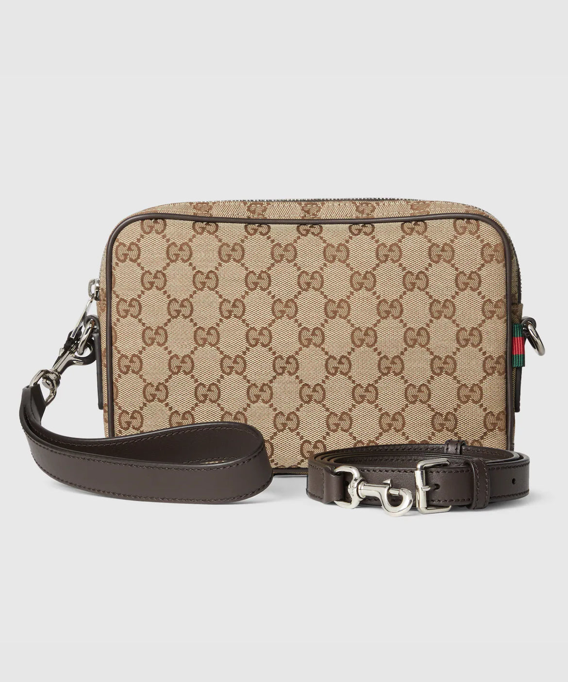 Bolso bandolera pequeño de lona GG