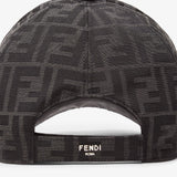 Casquette de baseball en tissu jacquard FF noir