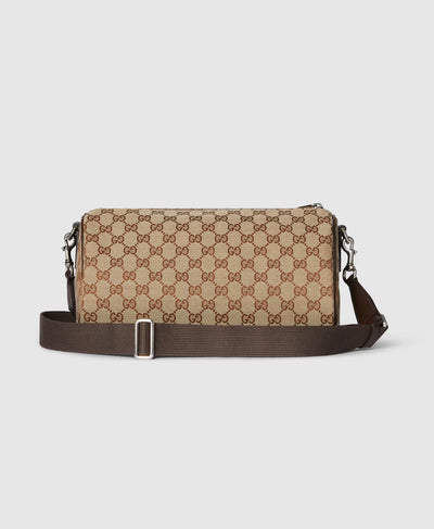 Bolso cilíndrico pequeño de lona GG