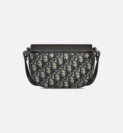 Mini sac Messenger à rabat Saddle Noir et Beige