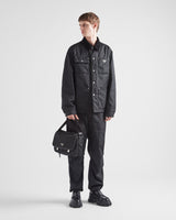 Sac porté épaule en Re-Nylon et cuir Saffiano