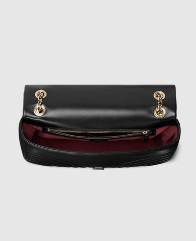 Bolso de hombro grande con estampado GG Marmont