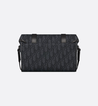 Bolso mensajero con solapa negro Hit The Road de Dior