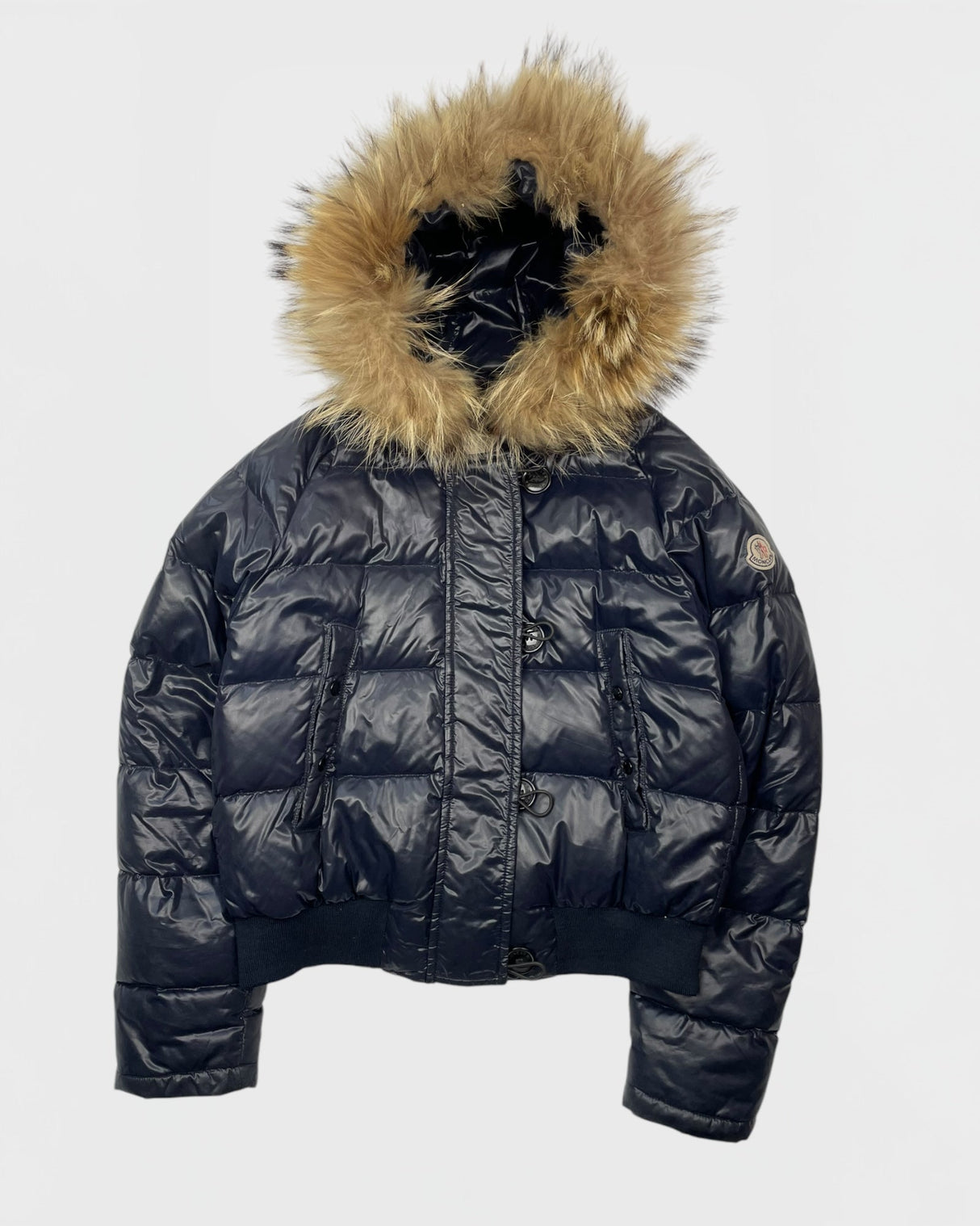 Chaqueta acolchada de piel/acolchada de Moncler