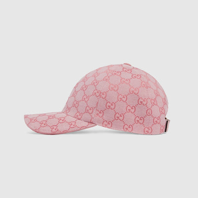 Gorra de lona rosa GG