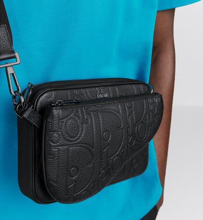 Cuero de silla de montar con triple bolsa