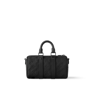 Bolso de hombro Keepall 25 de cuero negro