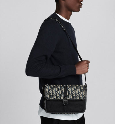 Bolso de hombro Dior 8 negro y beige