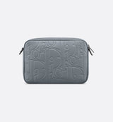 Triple Pouch Saddle Cuir Gris
