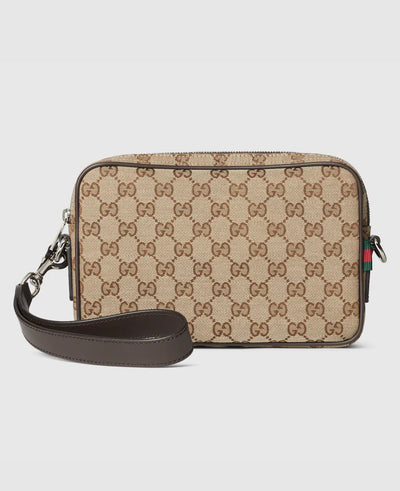 Bolso bandolera pequeño de lona GG