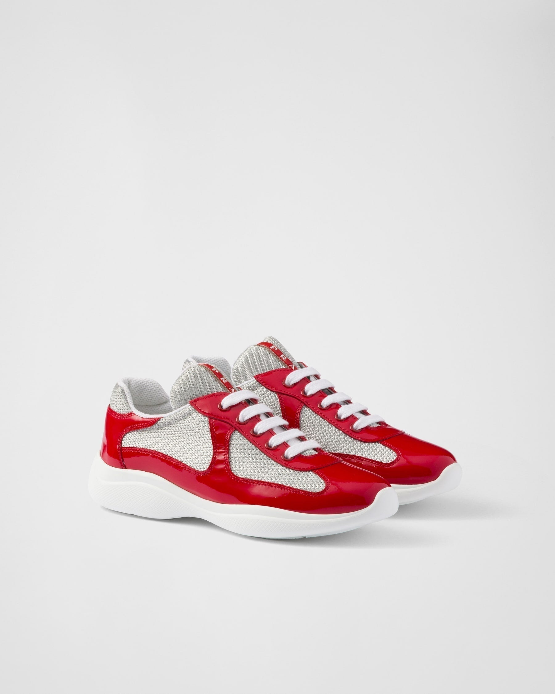 Zapatillas Prada America's Cup en tejido Bike rojo