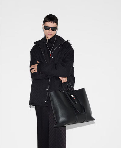 Bolso tote con correa de red de tamaño grande