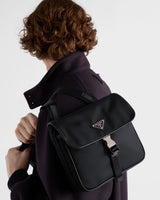 Sac porté épaule en Re-Nylon et cuir Saffiano