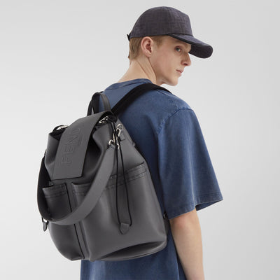 Gorra de béisbol de tejido jacquard FF en gris