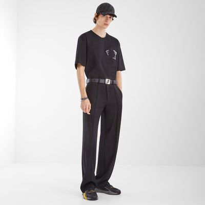 Gorra de béisbol de tejido jacquard FF negra