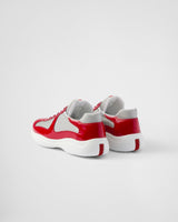 Baskets Prada America’s Cup en tissu Bike rouge